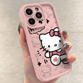 Hello Kitty 3D Cartoon Phone Case with Ring Stand for iPhone